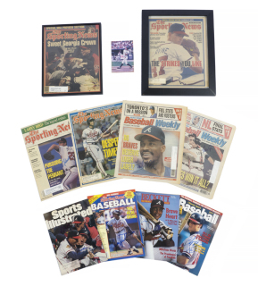 ATLANTA BRAVES SIGNED PHOTOGRAPH AND PUBLICATIONS GROUP OF 11