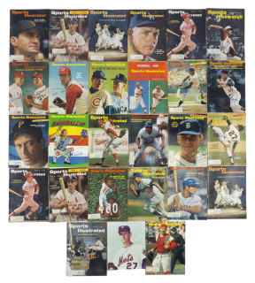 1960s BASEBALL SIGNED SPORTS ILLUSTRATED MAGAZINES AND PHOTOGRAPH GROUP OF 26