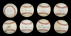 1980s AND 1990s ALL-STARS SIGNED AMERICAN AND NATIONAL LEAGUE BASEBALLS GROUP OF EIGHT