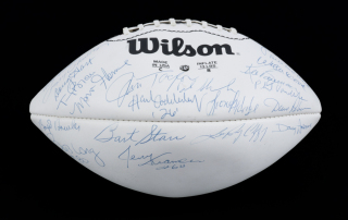 1966 GREEN BAY PACKERS TEAM SIGNED FOOTBALL