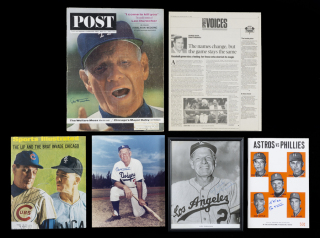 LEO DUROCHER SIGNED GROUP OF FIVE