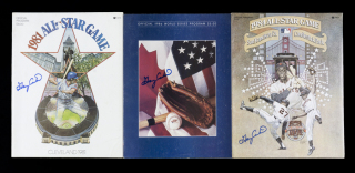 GARY CARTER SIGNED 1981-1986 PROGRAMS GROUP OF THREE