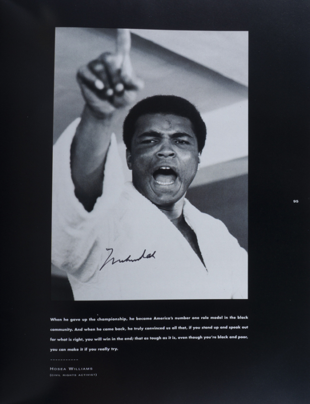 MUHAMMAD ALI TWICE SIGNED IN PERSPECTIVE BOOK