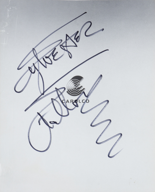 SYLVESTER STALLONE SIGNED RAMBO III SCRIPT WITH LETTER TO MARLON BRANDO