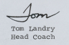 TOM LANDRY SIGNED DALLAS COWBOYS LETTERS AND TRADING CARD - 3