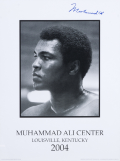 MUHAMMAD ALI SIGNED MUHAMMAD ALI CENTER POSTER