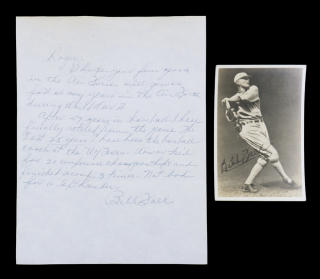 BIBB FALK SIGNED LETTER AND PHOTOGRAPH BY GEORGE BURKE
