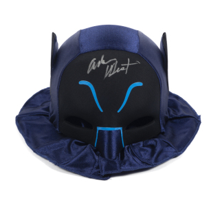 ADAM WEST SIGNED BATMAN'S COWL FROM FINAL SIGNING