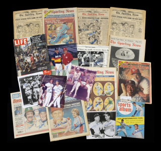 BASEBALL MULTI-SIGNED PHOTOGRAPHS AND PUBLICATIONS GROUP OF 17