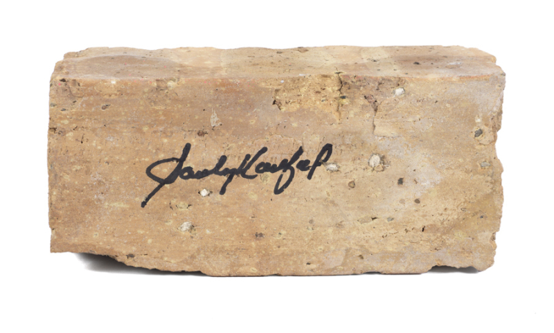 SANDY KOUFAX SIGNED BRICK FROM MILWAUKEE COUNTY STADIUM - SITE OF MAJOR LEAGUE DEBUT