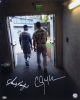 SANDY KOUFAX AND CLAYTON KERSHAW SIGNED LAST KOUFAX DODGER UNIFORM PHOTOGRAPH