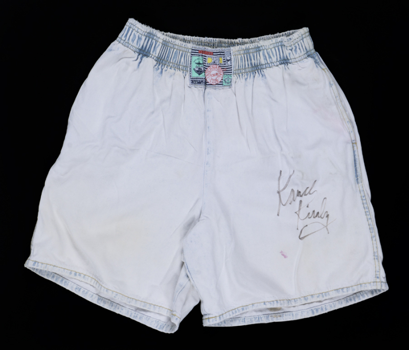 KARCH KIRALY GAME WORN AND SIGNED BEACH VOLLEYBALL SHORTS