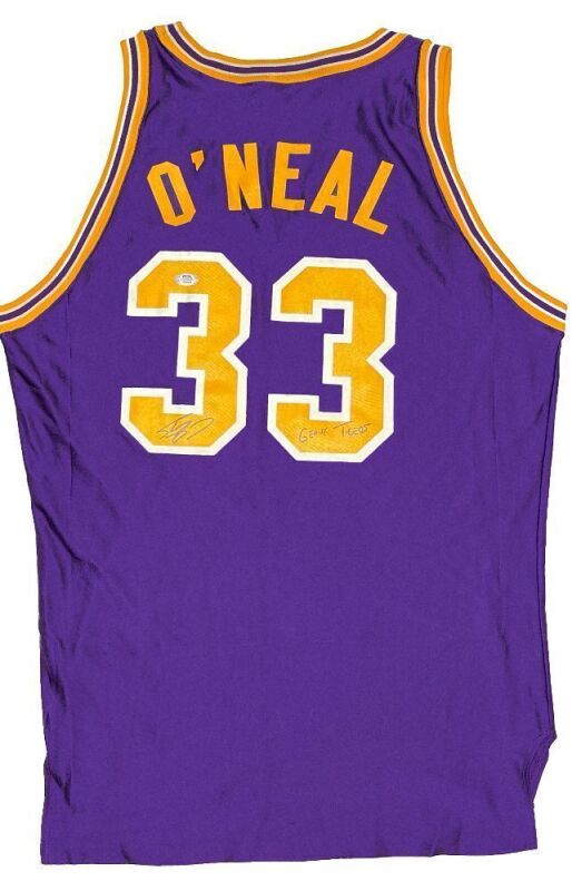 SHAQUILLE O'NEAL GAME WORN SIGNED AND INSCRIBED 1991-1992 LSU TIGERS JERSEY