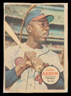 HANK AARON SIGNED MAGAZINE IMAGE