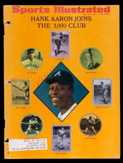 HANK AARON SIGNED 1970 SPORTS ILLUSTRATED COVER