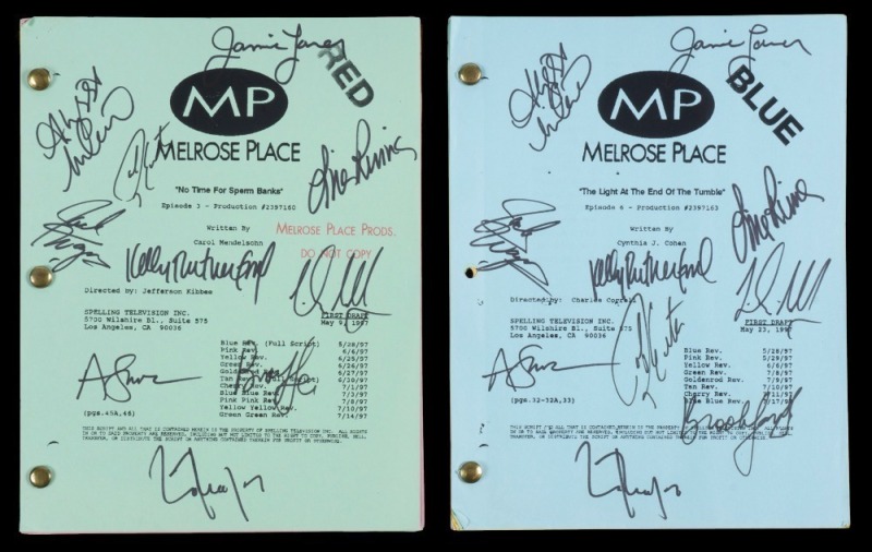 MELROSE PLACE SEASON SIX 1997 SIGNED SHOW SCRIPTS PAIR