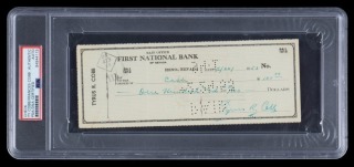 TY COBB SIGNED CHECK