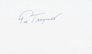 PIE TRAYNOR SIGNED INDEX CARD