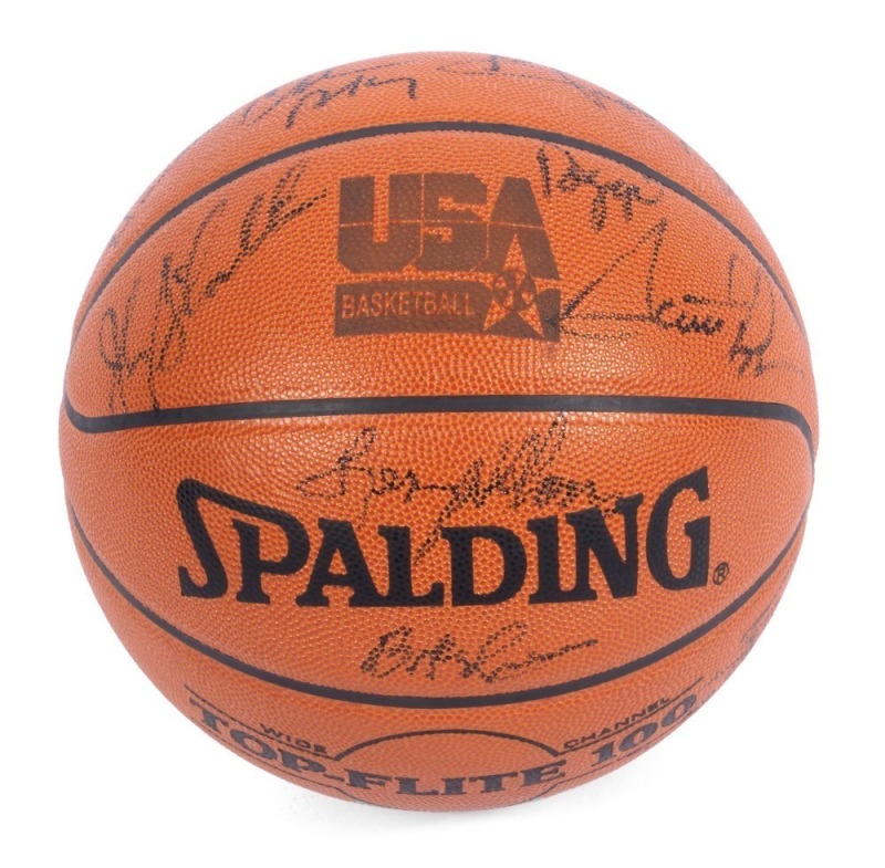 1996 US MEN'S OLYMPIC TEAM SIGNED BASKETBALL