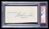KENESAW MOUNTAIN LANDIS SIGNED CUT ON INDEX CARD - PSA AUTHENTIC