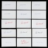 BASEBALL HALL OF FAME INDUCTEES SIGNED INDEX CARDS GROUP - 2