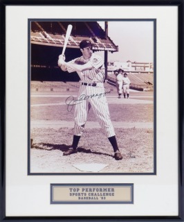 JOE DiMAGGIO SIGNED SEPIA TONED PHOTOGRAPH - JSA