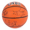 1991-92 NBA WESTERN CONFERENCE CHAMPION PORTLAND TRAIL BLAZERS TEAM SIGNED BASKETBALL - 4