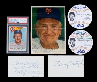 CASEY STENGEL GROUP OF SIGNED ITEMS