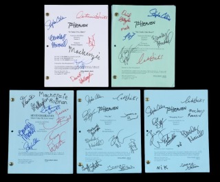 7TH HEAVEN SIGNED SCRIPTS GROUP OF FIVE