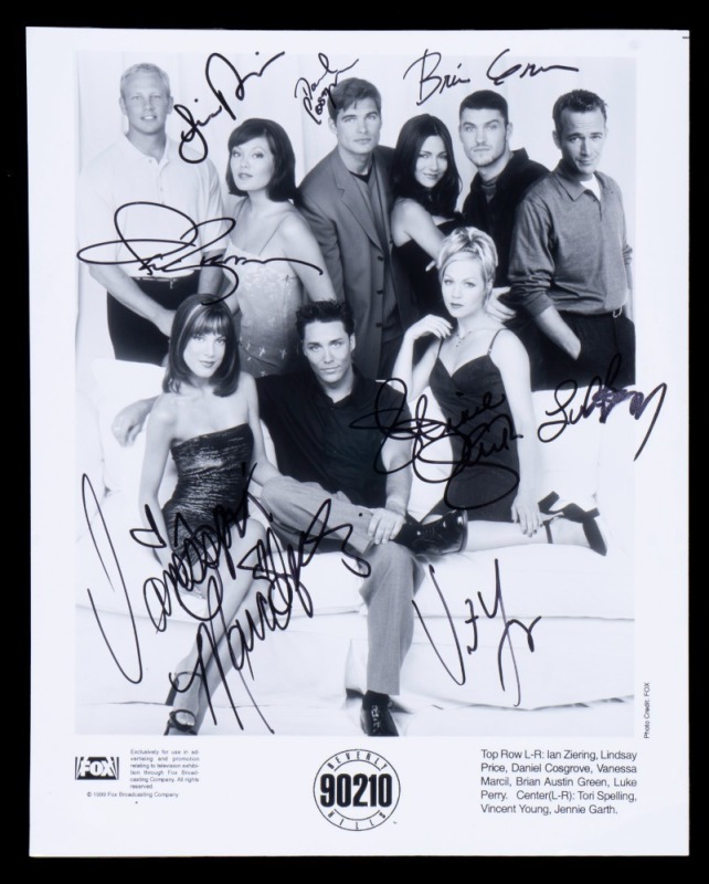 BEVERLY HILLS 90210 1999 CAST SIGNED PHOTOGRAPH