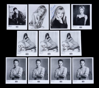 BEVERLY HILLS 90210 CAST SIGNED PROMOTIONAL PHOTOGRAPHS GROUP OF 11