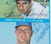 SANDY KOUFAX & DON DRYSDALE SIGNED 1965 TOPPS CARD #8 - PSA - 3