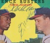HANK AARON & ED MATHEWS SIGNED 1959 TOPPS "FENCE BUSTERS" CARD #212 - PSA - 3