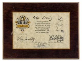 VIN SCULLY YMCA CLASSIC PLAQUE