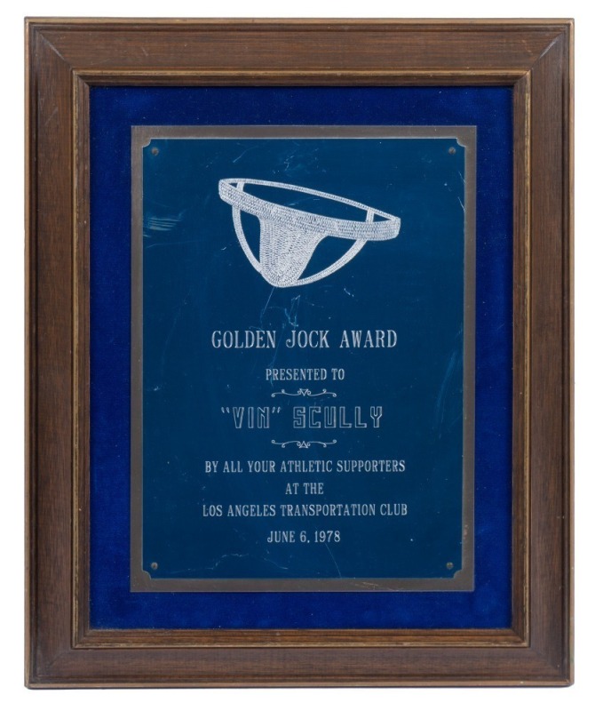 VIN SCULLY 1978 GOLDEN JOCK AWARD