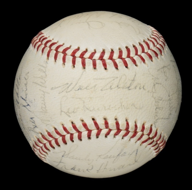 1963 DODGERS TEAM SIGNED BASEBALL