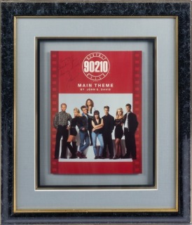COMPOSER JOHN DAVIS SIGNED BEVERLY HILLS 90210 SHEET MUSIC IMAGE