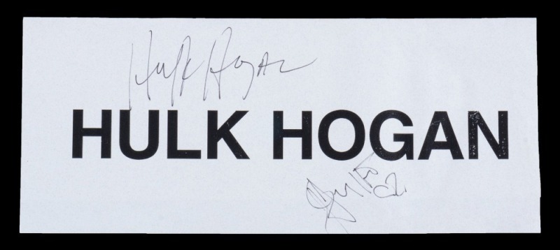 HULK HOGAN SIGNED PRESS CONFERENCE SIGN