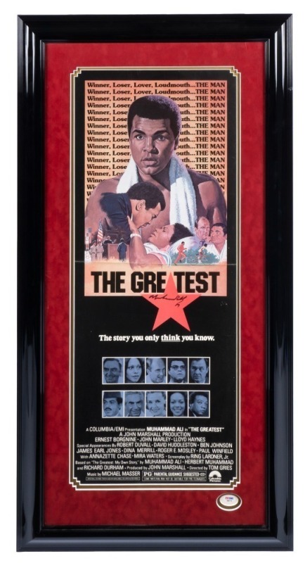 MUHAMMAD ALI SIGNED THE GREATEST FILM POSTER