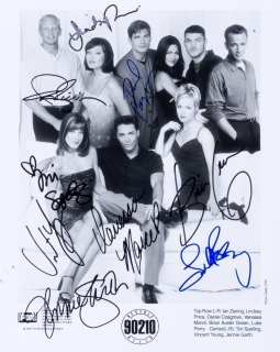 BEVERLY HILLS 90210 1997 CAST SIGNED PHOTOGRAPH