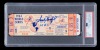 SANDY KOUFAX SIGNED AND "15 K's" INSCRIBED 1963 WORLD SERIES GAME 1 FULL TICKET - PSA 5 / AUTO 10 - ONLY AUTOGRAPHED TICKET