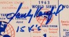 SANDY KOUFAX SIGNED AND "15 K's" INSCRIBED 1963 WORLD SERIES GAME 1 FULL TICKET - PSA 5 / AUTO 10 - ONLY AUTOGRAPHED TICKET - 2