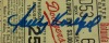 SANDY KOUFAX SIGNED 1955 BROOKLYN DODGERS 1ST STRIKEOUT AT EBBETS FIELD TICKET STUB - PSA AUTHENTIC / AUTO 10 - ONE OF ONE - 2