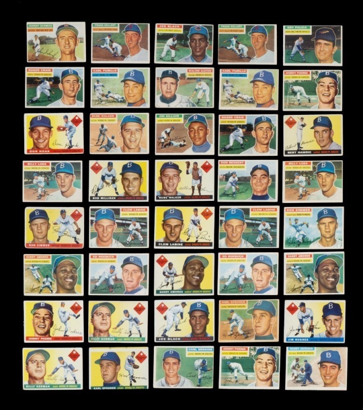 1955 & 1956 TOPPS BASEBALL CARD GROUP OF 40