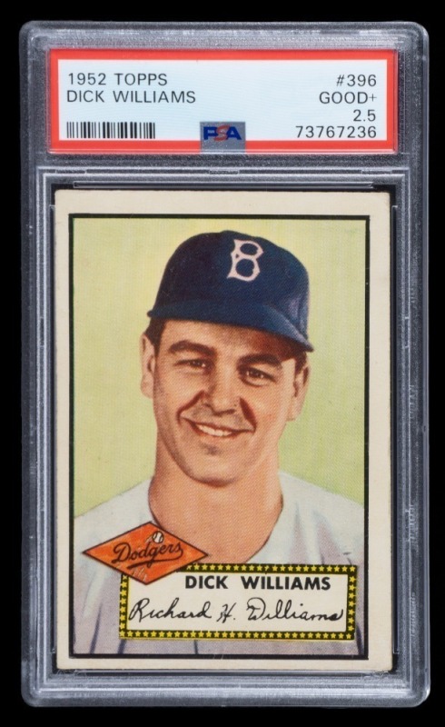 DICK WILLIAMS 1952 TOPPS BASEBALL CARD PSA 2.5