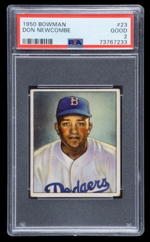 DON NEWCOMBE 1950 BOWMAN BASEBALL CARD PSA 2