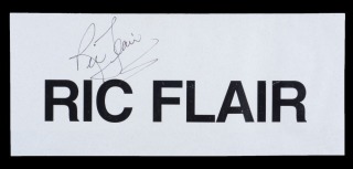 RIC FLAIR SIGNED PRESS CONFERENCE SIGN