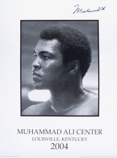 MUHAMMAD ALI SIGNED MUHAMMAD ALI CENTER POSTER