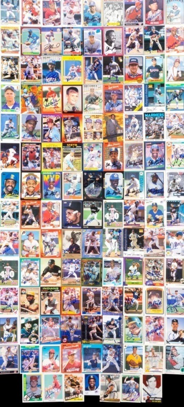 BASEBALL AUTOGRAPHED CARD GROUP OF 120