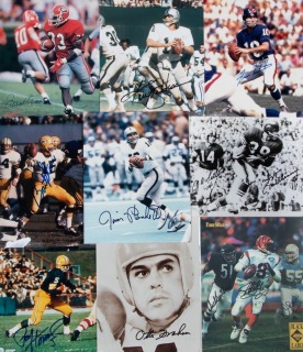 FOOTBALL HALL OF FAME INDUCTEES SIGNED PHOTOGRAPHS GROUP OF NINE - JSA